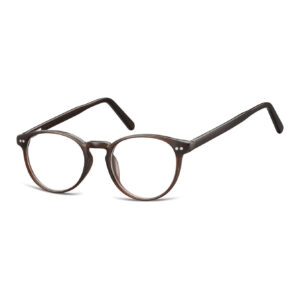 CP109D Gafas café brillante en ángulo 3/4